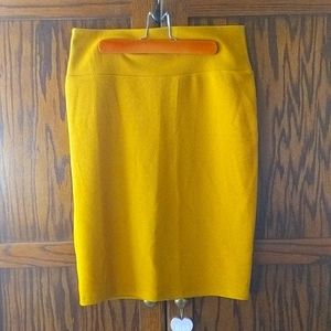 **3 for $30**LuLaRoe Cassie Pencil Skirt mustard yellow